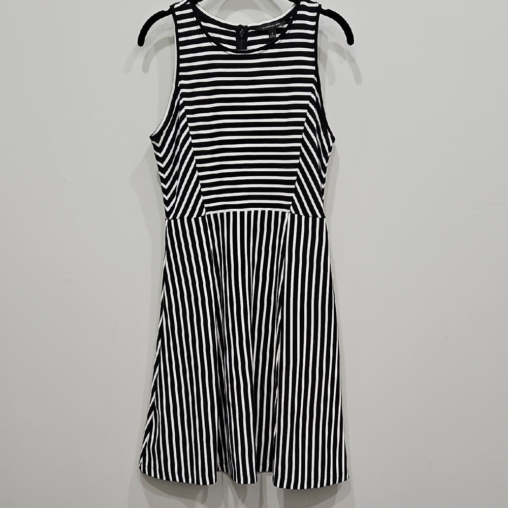 Banana Republic Black and White Halter Sundress Mini